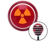 American Shifter Company ASCSNX97051 Orange Nuclear Hazard Symbol Red Stripe Shift Knob with M16 x 1.5 Insert