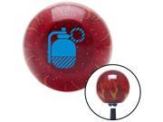 American Shifter Company ASCSNX1563005 Blue Grenade Red Flame Metal Flake Shift Knob with M16 x 1.5 Insert road king