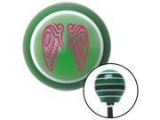American Shifter Company ASCSNX103397 Pink Wings Conjoined in Lure Green Stripe Shift Knob with M16 x 1.5 Insert socal