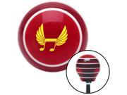 American Shifter Company ASCSNX96073 Yellow Musical Note w Wings Red Stripe Shift Knob with M16 x 1.5 Insert custom