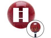 American Shifter Company ASCSNX1562475 White Officer 03 Red Flame Metal Flake Shift Knob with M16 x 1.5 Insert 510