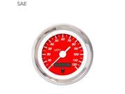 Aurora Instruments GAR135ZEXHABAD Speedometer Gauge SAE Marker Red White Vintage Needles Chrome Trim classic
