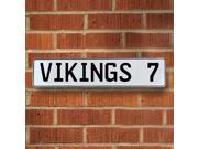 VIKINGS 7 NFL Minnesota Vikings White Stamped Street Sign Mancave Wall Art personalized pkwy road ct pressed metal metal rd enamel ave avenue cir sign parkway l VIKINGS 7 NFL Minnesota Vikings White Stamped Street Sign Mancave Wall Art personalized pkwy road ct pressed metal metal rd enamel ave avenue cir sign parkway l