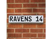 RAVENS 14 NFL Baltimore Ravens White Stamped Street Sign Mancave Wall Art pressed metal dot drive court cir man cave ln, parkway reflective pkwy garage custom c RAVENS 14 NFL Baltimore Ravens White Stamped Street Sign Mancave Wall Art pressed metal dot drive court cir man cave ln, parkway reflective pkwy garage custom c