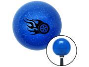 American Shifter Company ASCSNX18090 Black Flaming Wheel Blue Metal Flake Shift Knob w/ 16mm x 1.5 Insert Gear shift American Shifter Company ASCSNX18090 Black Flaming Wheel Blue Metal Flake Shift Knob w/ 16mm x 1.5 Insert Gear shift