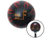 American Shifter Company ASCSNX1547712 Orange Shift Pattern 35n Black Flame Metal Flake Shift Knob fits 4x4 Transfer Ca American Shifter Company ASCSNX1547712 Orange Shift Pattern 35n Black Flame Metal Flake Shift Knob fits 4x4 Transfer Ca