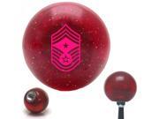 American Shifter Company ASCSNX32812 Pink Command Chief Master Sergeant Red Metal Flake Shift Knob with 16mm x 1.5 In American Shifter Company ASCSNX32812 Pink Command Chief Master Sergeant Red Metal Flake Shift Knob with 16mm x 1.5 In