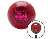 American Shifter Company ASCSNX1563796 Pink Only On A Jeep Red Flame Metal Flake Shift Knob with M16 x 1.5 Insert American Shifter Company ASCSNX1563796 Pink Only On A Jeep Red Flame Metal Flake Shift Knob with M16 x 1.5 Insert