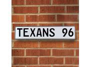 TEXANS 96 NFL Houston Texans White Stamped Street Sign Mancave Wall Art garage man cave sign parkway court enamel vintage lane license pkwy rd metal traffic sig TEXANS 96 NFL Houston Texans White Stamped Street Sign Mancave Wall Art garage man cave sign parkway court enamel vintage lane license pkwy rd metal traffic sig