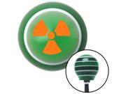 American Shifter Company ASCSNX106413 Orange Nuclear Hazard Symbol Green Stripe Shift Knob with M16 x 1.5 Insert mac American Shifter Company ASCSNX106413 Orange Nuclear Hazard Symbol Green Stripe Shift Knob with M16 x 1.5 Insert mac