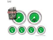 Aurora Instruments GARA84ZEXPABCD Style Kit - SAE Ghost Flame Green , White Modern Needles, Chrome Trim Rings Aurora Instruments GARA84ZEXPABCD Style Kit - SAE Ghost Flame Green , White Modern Needles, Chrome Trim Rings