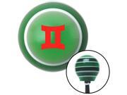 American Shifter Company ASCSNX1596228 Red Gemini Green Stripe Shift Knob fits none drift nascar gear transmission American Shifter Company ASCSNX1596228 Red Gemini Green Stripe Shift Knob fits none drift nascar gear transmission