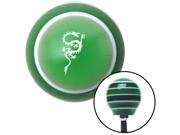 American Shifter Company ASCSNX103359 White 'S' Shaped Dragon Green Stripe Shift Knob with M16 x 1.5 Insert g force American Shifter Company ASCSNX103359 White 'S' Shaped Dragon Green Stripe Shift Knob with M16 x 1.5 Insert g force