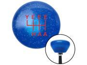 American Shifter Company ASCSNX1622725 Red YeeeHaa 6 Speed Blue Retro Metal Flake Shift Knob fits stick jeep interior American Shifter Company ASCSNX1622725 Red YeeeHaa 6 Speed Blue Retro Metal Flake Shift Knob fits stick jeep interior