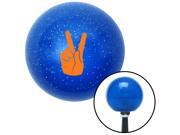 American Shifter Company ASCSNX18302 Orange Hand Making Peace Sign Blue Metal Flake Shift Knob w/ 16mm x 1.5 Insert American Shifter Company ASCSNX18302 Orange Hand Making Peace Sign Blue Metal Flake Shift Knob w/ 16mm x 1.5 Insert