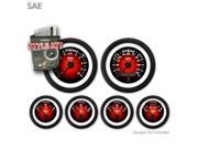 Aurora Instruments GARA100ZEXPACCC Style Kit - SAE Pulsar Red, Black Modern Needles, Black Trim Rings Aurora Instruments GARA100ZEXPACCC Style Kit - SAE Pulsar Red, Black Modern Needles, Black Trim Rings