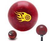 American Shifter Company ASCSNX33793 Yellow Flaming Wheel Red Metal Flake Shift Knob with 16mm x 1.5 Insert American Shifter Company ASCSNX33793 Yellow Flaming Wheel Red Metal Flake Shift Knob with 16mm x 1.5 Insert
