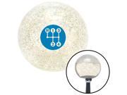 American Shifter Company ASCSNX1599022 Blue 4 Speed Shift Pattern - Dots 3 Clear Metal Flake Shift Knob fits racing American Shifter Company ASCSNX1599022 Blue 4 Speed Shift Pattern - Dots 3 Clear Metal Flake Shift Knob fits racing