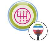 American Shifter Company ASCSNX115985 Pink 6 Speed Shift Pattern - 6DR-RUL Stripe Shift Knob with M16 x 1.5 Insert American Shifter Company ASCSNX115985 Pink 6 Speed Shift Pattern - 6DR-RUL Stripe Shift Knob with M16 x 1.5 Insert