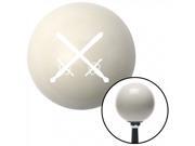 American Shifter Company 94985 White Swords Ivory Shift Knob bowtie gm350 SS Lujo Camaro Z28 Fiero 700r4 iroc American Shifter Company 94985 White Swords Ivory Shift Knob bowtie gm350 SS Lujo Camaro Z28 Fiero 700r4 iroc
