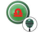 American Shifter Company ASCSNX1596244 Red Libra Green Stripe Shift Knob fits none 6 speed gear nascar transmission American Shifter Company ASCSNX1596244 Red Libra Green Stripe Shift Knob fits none 6 speed gear nascar transmission