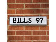 BILLS 97 NFL Buffalo Bills White Stamped Street Sign Mancave Wall Art court enamel drive avenue lane road cove street sign custom dot circle pressed metal st pa BILLS 97 NFL Buffalo Bills White Stamped Street Sign Mancave Wall Art court enamel drive avenue lane road cove street sign custom dot circle pressed metal st pa