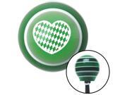 American Shifter Company ASCSNX103171 White Checkered Heart Green Stripe Shift Knob with M16 x 1.5 Insert rat rod American Shifter Company ASCSNX103171 White Checkered Heart Green Stripe Shift Knob with M16 x 1.5 Insert rat rod