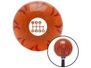 American Shifter Company ASCSNX1620500 White 6 Speed Shift Pattern - Dots 41 Orange Flame Metal Flake Shift Knob fits American Shifter Company ASCSNX1620500 White 6 Speed Shift Pattern - Dots 41 Orange Flame Metal Flake Shift Knob fits