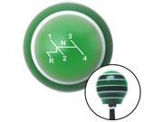 American Shifter Company ASCSNX107257 White Shift Pattern 64n Green Stripe Shift Knob fits interior popular pagode American Shifter Company ASCSNX107257 White Shift Pattern 64n Green Stripe Shift Knob fits interior popular pagode
