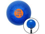 American Shifter Company ASCSNX1597741 Orange 5 Speed Shift Pattern - Dots 15 Blue Metal Flake Shift Knob fits auto pop American Shifter Company ASCSNX1597741 Orange 5 Speed Shift Pattern - Dots 15 Blue Metal Flake Shift Knob fits auto pop