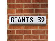 GIANTS 39 NFL New York Giants White Stamped Street Sign Mancave Wall Art st court avenue dr personalized street sign drive reflective license real man cave alum GIANTS 39 NFL New York Giants White Stamped Street Sign Mancave Wall Art st court avenue dr personalized street sign drive reflective license real man cave alum