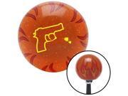 American Shifter Company ASCSNX1578040 Yellow Gun Outline Bullet Holes Orange Flame Metal Flake Shift Knob M16 x 1.5 American Shifter Company ASCSNX1578040 Yellow Gun Outline Bullet Holes Orange Flame Metal Flake Shift Knob M16 x 1.5