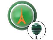 American Shifter Company ASCSNX101092 Orange The Eiffel Tower Green Stripe Shift Knob with M16 x 1.5 Insert American Shifter Company ASCSNX101092 Orange The Eiffel Tower Green Stripe Shift Knob with M16 x 1.5 Insert