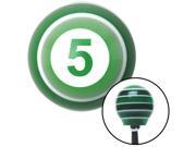 American Shifter Company ASCSNX101621 White Racing Number 5 Green Stripe Shift Knob with M16 x 1.5 Insert wrecker American Shifter Company ASCSNX101621 White Racing Number 5 Green Stripe Shift Knob with M16 x 1.5 Insert wrecker