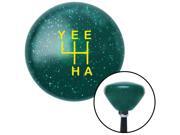 American Shifter Company ASCSNX1622770 Yellow YeeHa 4 Speed Green Retro Metal Flake Shift Pattern Knob fits cowboy smoo American Shifter Company ASCSNX1622770 Yellow YeeHa 4 Speed Green Retro Metal Flake Shift Pattern Knob fits cowboy smoo