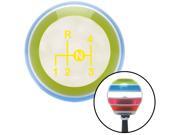 American Shifter Company ASCSNX116366 Yellow Shift Pattern 38n Stripe Shift Knob fits sport style stick fuel lever American Shifter Company ASCSNX116366 Yellow Shift Pattern 38n Stripe Shift Knob fits sport style stick fuel lever