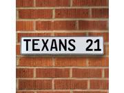 TEXANS 21 NFL Houston Texans White Stamped Street Sign Mancave Wall Art wall garage st pkwy circle dot real custom street cir drive plate personalized reflectiv TEXANS 21 NFL Houston Texans White Stamped Street Sign Mancave Wall Art wall garage st pkwy circle dot real custom street cir drive plate personalized reflectiv