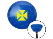 American Shifter Company ASCSNX1610313 Yellow Cross Maltese Blue Retro Metal Flake Shift Knob fits chevy truck 1956 dod American Shifter Company ASCSNX1610313 Yellow Cross Maltese Blue Retro Metal Flake Shift Knob fits chevy truck 1956 dod