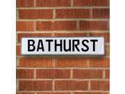 Vintage parts USA VPAYD416 Bathurst White Stamped Aluminum Street Sign Mancave Wall Art Vintage parts USA VPAYD416 Bathurst White Stamped Aluminum Street Sign Mancave Wall Art
