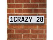 Vintage parts USA VPAY90B3 1CRAZY 28 White Stamped Aluminum Street Sign Mancave Wall Art Vintage parts USA VPAY90B3 1CRAZY 28 White Stamped Aluminum Street Sign Mancave Wall Art