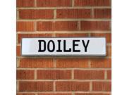 Vintage parts USA VPAY161FA Doiley White Stamped Aluminum Street Sign Mancave Wall Art Vintage parts USA VPAY161FA Doiley White Stamped Aluminum Street Sign Mancave Wall Art