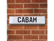 Vintage parts USA VPAY12808 Cabam White Stamped Aluminum Street Sign Mancave Wall Art Vintage parts USA VPAY12808 Cabam White Stamped Aluminum Street Sign Mancave Wall Art