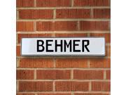 Vintage parts USA VPAYD647 Behmer White Stamped Aluminum Street Sign Mancave Wall Art Vintage parts USA VPAYD647 Behmer White Stamped Aluminum Street Sign Mancave Wall Art
