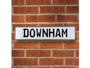Vintage parts USA VPAY163EC Downham White Stamped Aluminum Street Sign Mancave Wall Art Vintage parts USA VPAY163EC Downham White Stamped Aluminum Street Sign Mancave Wall Art
