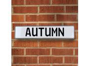 Vintage parts USA VPAYB53C Autumn White Stamped Aluminum Street Sign Mancave Wall Art Vintage parts USA VPAYB53C Autumn White Stamped Aluminum Street Sign Mancave Wall Art