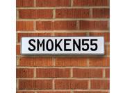 Vintage parts USA VPAY92BD SMOKEN55 White Stamped Aluminum Street Sign Mancave Wall Art Vintage parts USA VPAY92BD SMOKEN55 White Stamped Aluminum Street Sign Mancave Wall Art