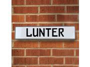 Vintage parts USA VPAY214FD Lunter White Stamped Aluminum Street Sign Mancave Wall Art Vintage parts USA VPAY214FD Lunter White Stamped Aluminum Street Sign Mancave Wall Art