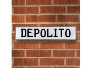 Vintage parts USA VPAY15D21 Depolito White Stamped Aluminum Street Sign Mancave Wall Art Vintage parts USA VPAY15D21 Depolito White Stamped Aluminum Street Sign Mancave Wall Art