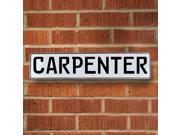 Vintage parts USA VPAY12C11 Carpenter White Stamped Aluminum Street Sign Mancave Wall Art Vintage parts USA VPAY12C11 Carpenter White Stamped Aluminum Street Sign Mancave Wall Art