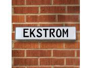 Vintage parts USA VPAY169EF Ekstrom White Stamped Aluminum Street Sign Mancave Wall Art Vintage parts USA VPAY169EF Ekstrom White Stamped Aluminum Street Sign Mancave Wall Art